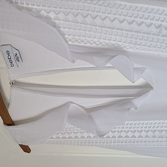 BEBE White and Flowy Beach Vacation Dress - Picture 12 of 12